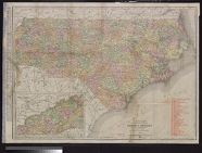 The Rand McNally new commercial atlas map of North Carolina.